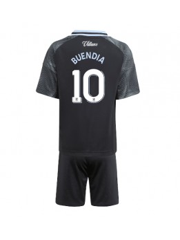 Otroški Nogometna dresi replika Aston Villa Emiliano Buendia #10 Gostujoči 2025-26 Kratek rokav (+ hlače)